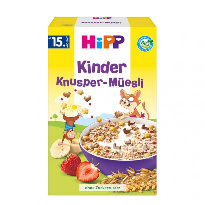 【2件】HiPP 德國喜寶有機草莓香蕉可愛形狀兒童麥片15個月以上 海...