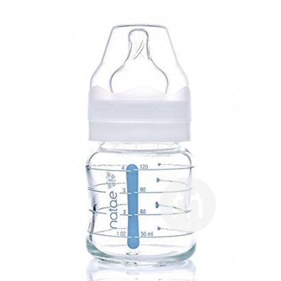 Natae 法國Natae寬口矽膠奶嘴玻璃奶瓶120ml 0-6個月 海外本土原版
