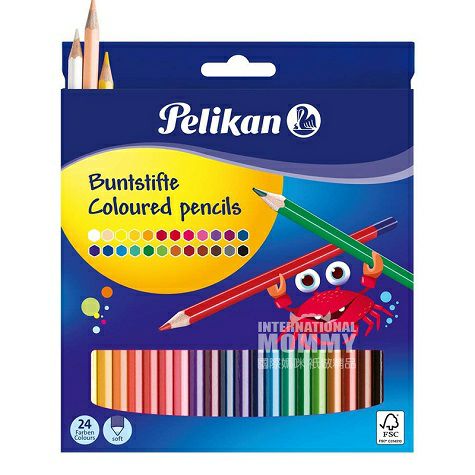 Pelikan 德國百利金兒童六角形木制彩色鉛筆24色 海外本土原版