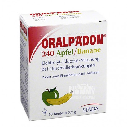 ORALPAEDON 德國ORALPAEDON嬰幼兒寶寶腹瀉專用電解質水香蕉蘋果味 海外本土原版