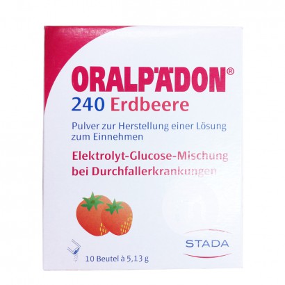 【2件】ORALPAEDON 德國ORALPAEDON嬰幼兒寶寶腹瀉專用電解質水草莓味 海外本土原版