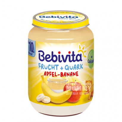 【2件】Bebivita 德國貝唯他香蕉蘋果乳酪混合泥10個月以上 海...