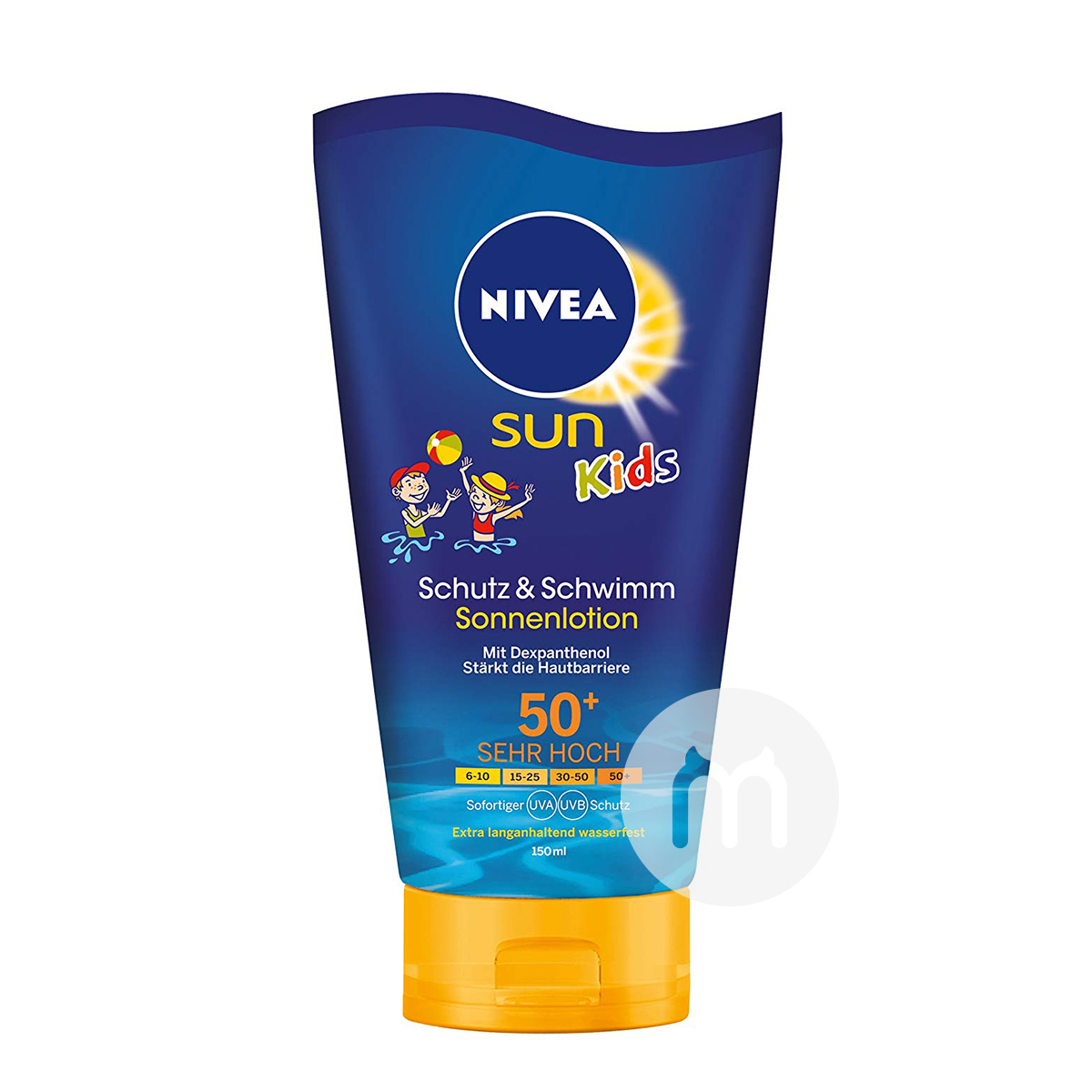 NIVEA 德國妮維雅兒童游泳運動防水加強型防曬乳SPF50 海外本土...