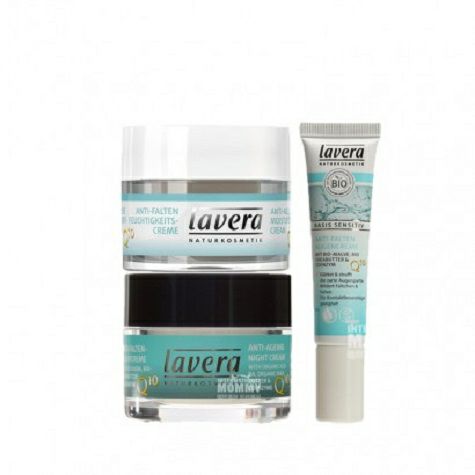 【3件裝】Lavera 德國拉薇Q10抗皺保濕 日霜+晚霜+眼霜 海外...