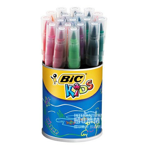 BIC KIDS 法國比克兒童無毒無味寶寶塗鴉18色水彩筆 海外本土原...