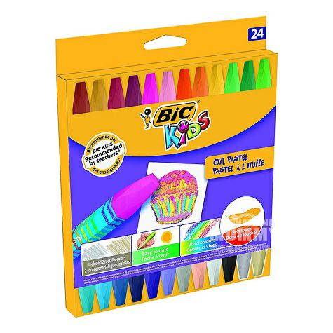 BIC KIDS 法國比克兒童無毒無味寶寶塗鴉24色蠟筆3歲以下 海外...