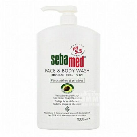 Sebamed 德國施巴橄欖潤膚可潔面沐浴露1000ml 海外本土原版