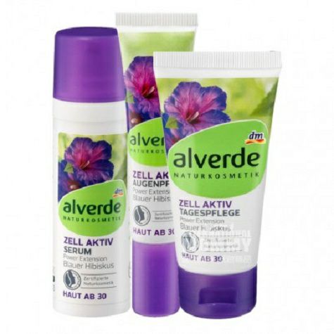 【3件裝】Alverde 德國艾薇德藍芙蓉細胞煥活修復抗皺緊致精華+眼...