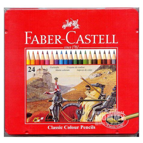 FABER－CASTELL 德國輝柏嘉24色經典金屬盒彩色鉛筆 海外本...