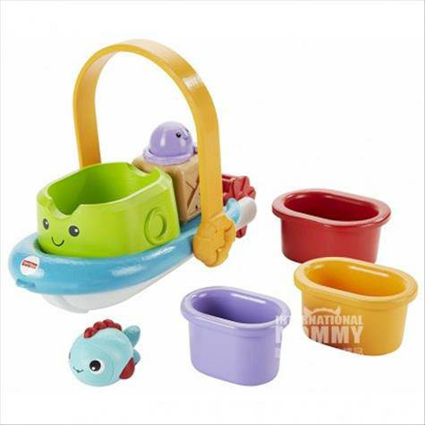 Fisher Price 美國費雪嬰兒玩沙沐浴噴水鯨魚貨船疊疊樂 海外...