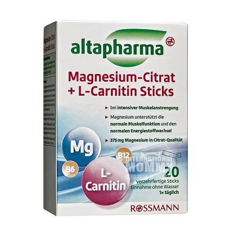 Altapharma 德國Altapharma檸檬酸鎂+左旋肉堿棒 海...