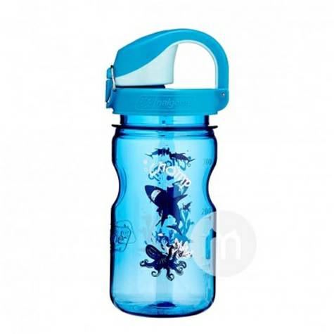 Nalgene 美國樂基因兒童藍色鯊魚便攜隨手杯350ml 海外本土原...