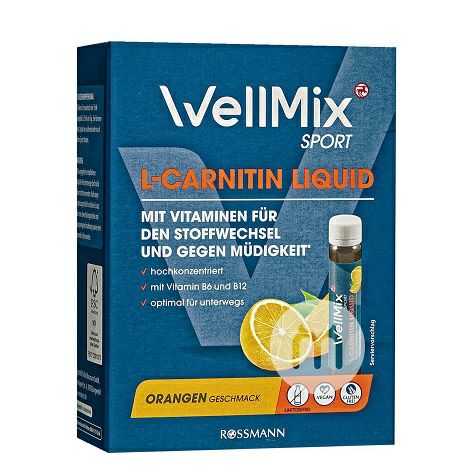 WellMix 德國WellMix左旋肉堿液體安瓶橙味*4 海外本土原...