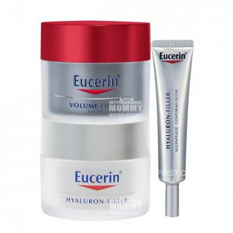 【3件裝】Eucerin 德國優色林抗衰老充盈平衡日霜+晚霜+眼霜 海...