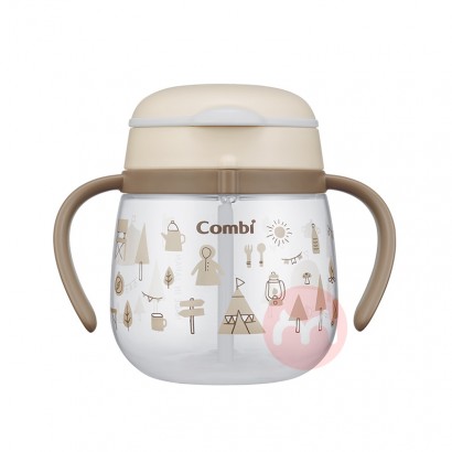 Combi 康貝 LakuMug 第3階段吸管杯 240ml 露營時光